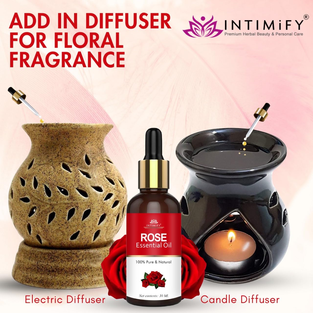 Buy INTIMIFY Rose Essential Oil, For Face, Skin, Hair Growth